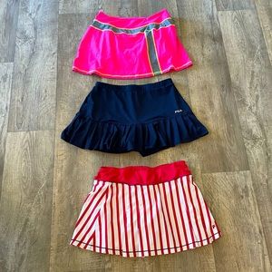 Women’s Sz Medium Bundle 3 Fila Athletic Skorts